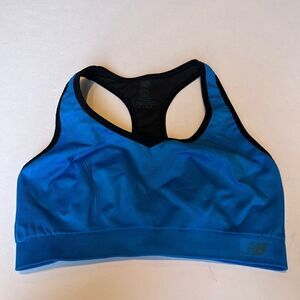 New Balance Sports Bra Large Royal Blue and Black